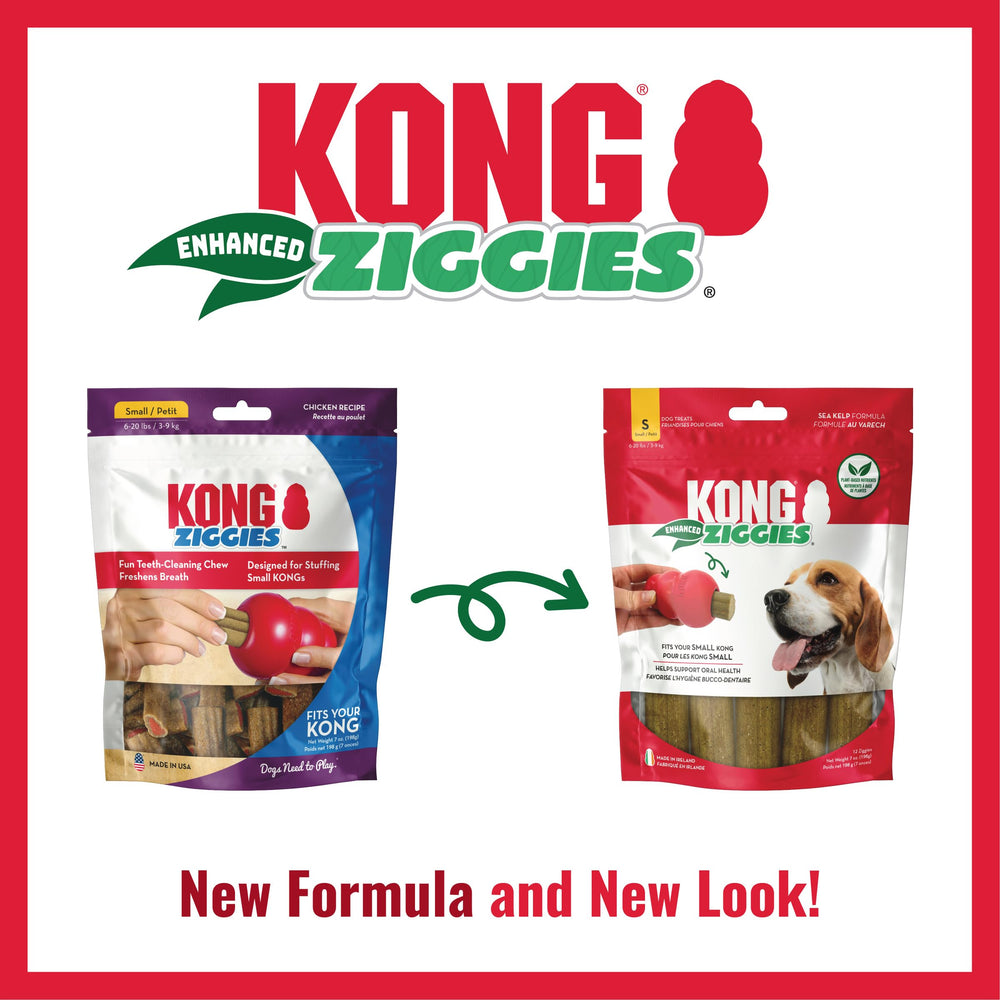 Gros plan sur les morceaux croquants de KONG Stuff'n Ziggies.