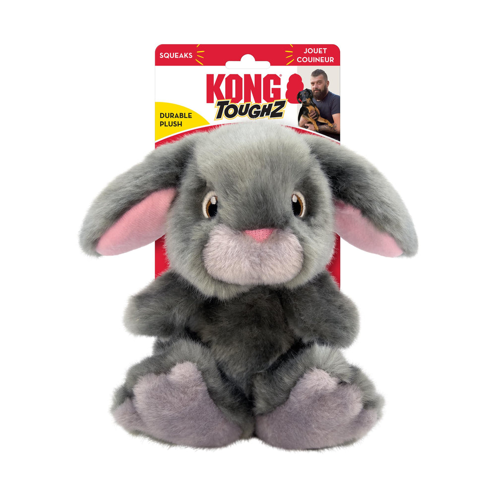 Le jouet KONG Toughz Lapin, peluche durable pour jeux et câlins.