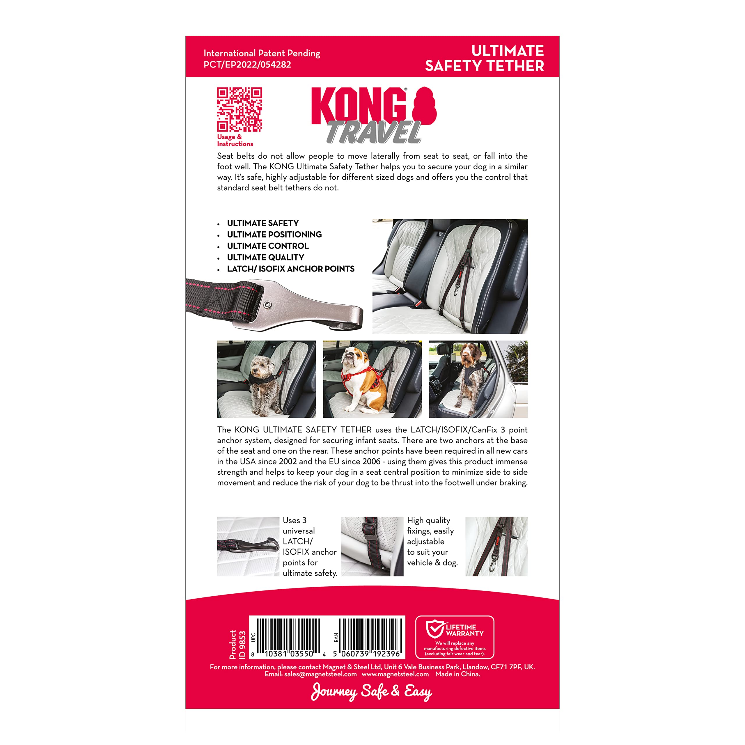 KONG utilisable en véhicule pour plus de contrôle.