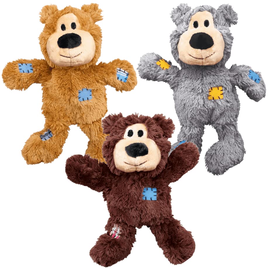KONG Wild Knots Bears, vue dos avec corde interne pour instincts naturels.
