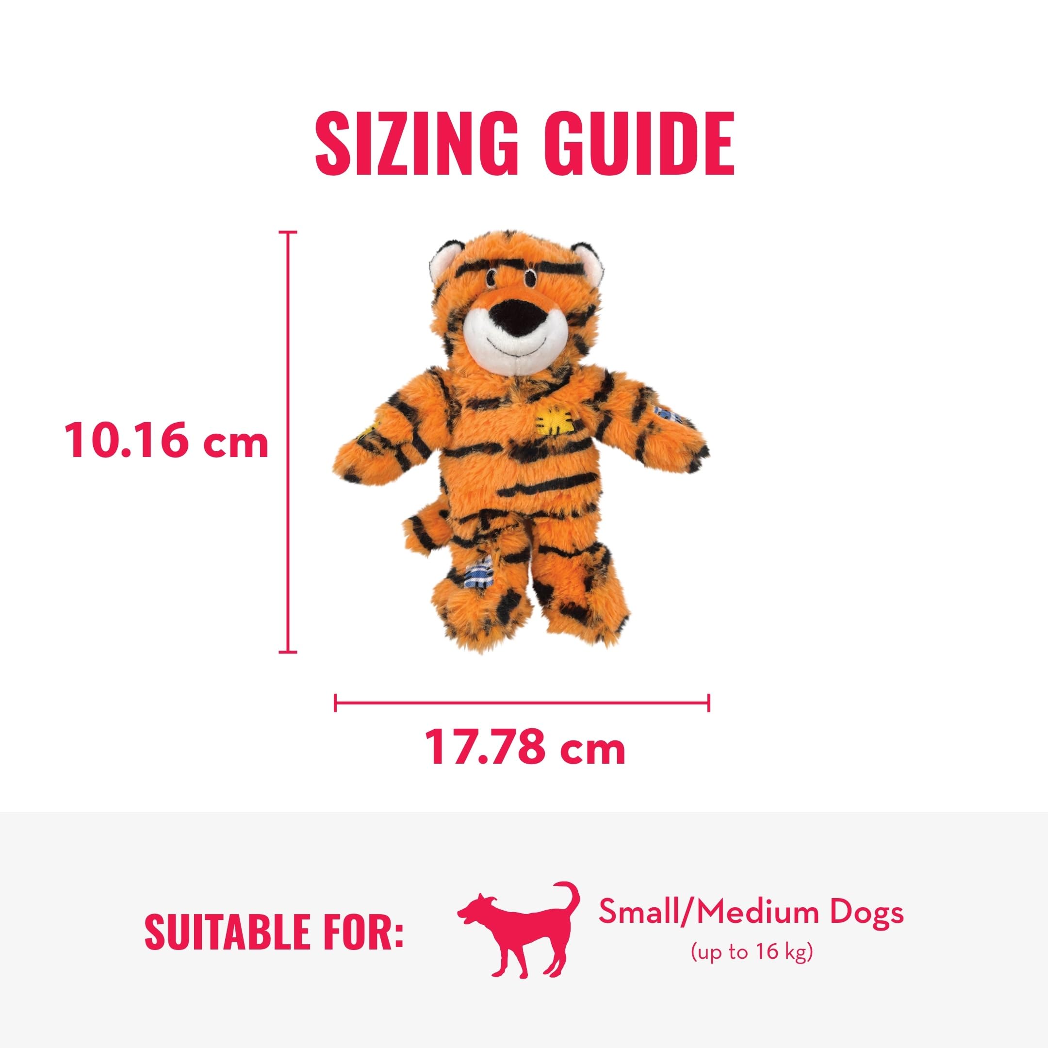 KONG Wild Knots Tigre: garniture minimale pour réduire le désordre après utilisation.