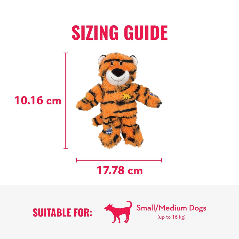 KONG Wild Knots Tigre: garniture minimale pour réduire le désordre après utilisation.