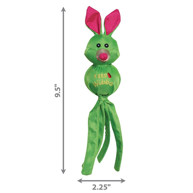 KONG Wubba Ballistic Friends Petit, tir et rapport du jouet avec sifflet intégré.