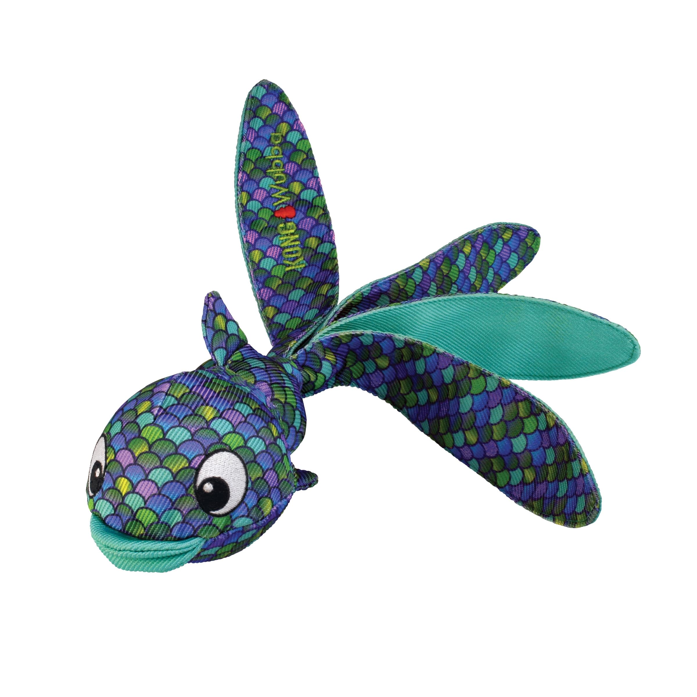 KONG Wubba Finz Bleu LG – poisson volant pour sessions de tirage et de poursuite.
