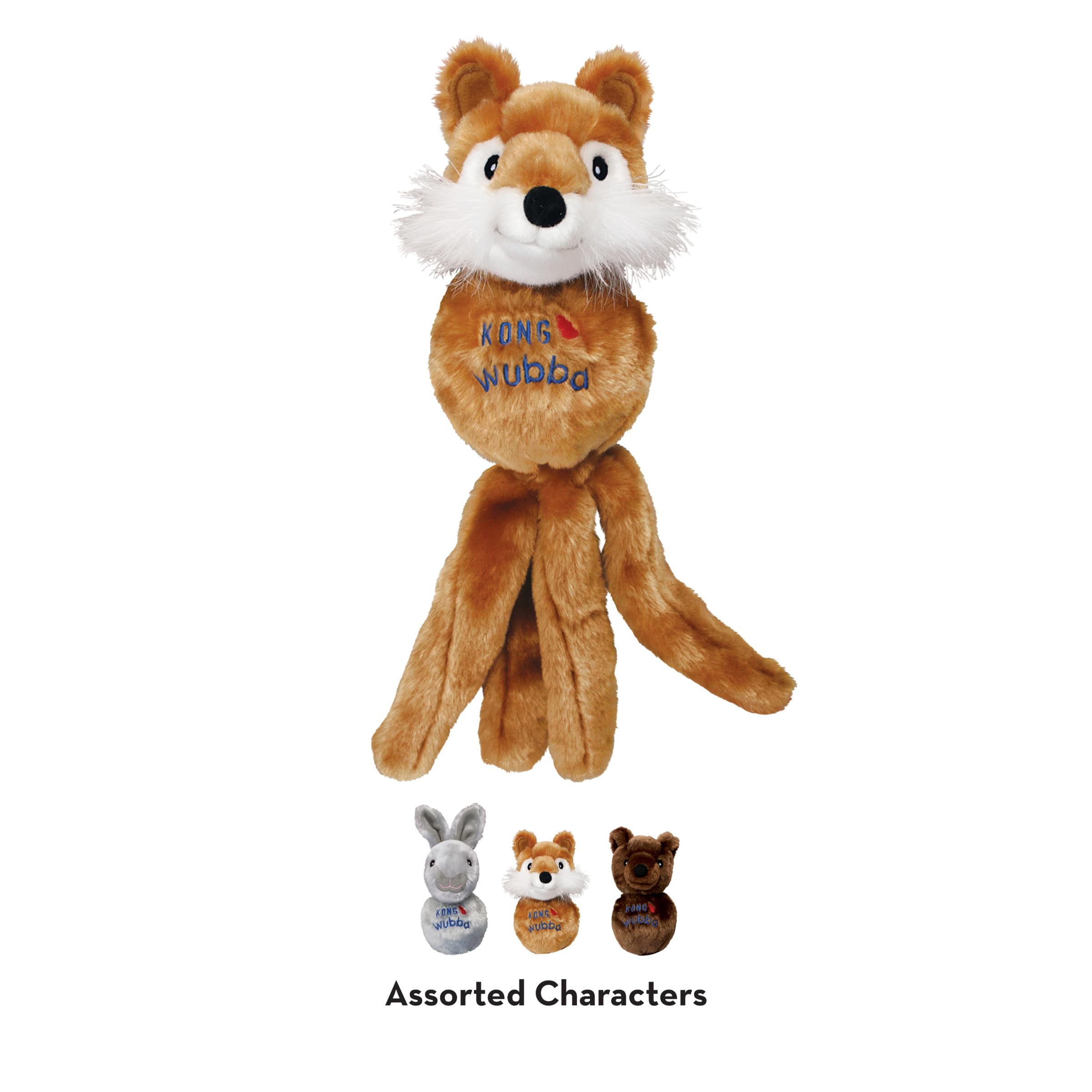 KONG Wubba Friend lapin interactif, parfait pour poursuites et mâchouillage