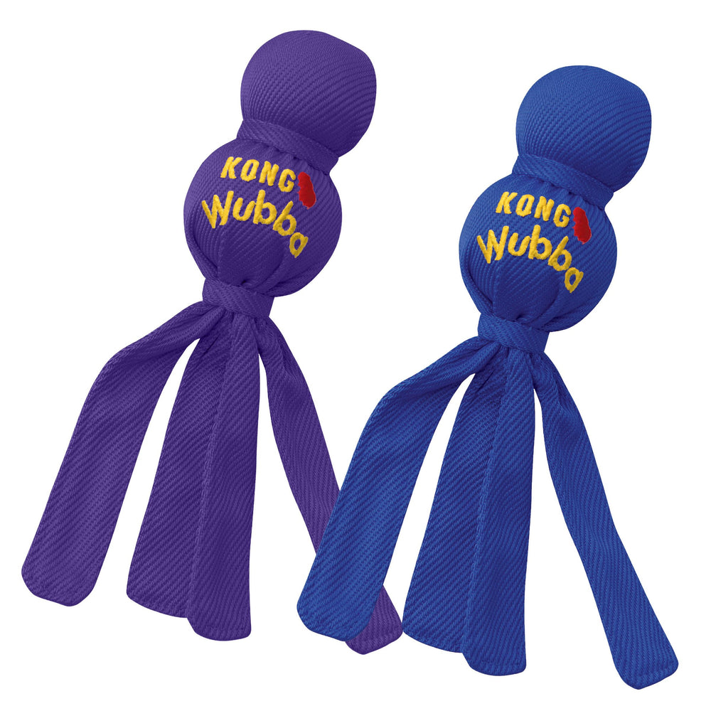 Jouet KONG Wubba en nylon renforcé, idéal pour le tirage durable et les sessions longues.