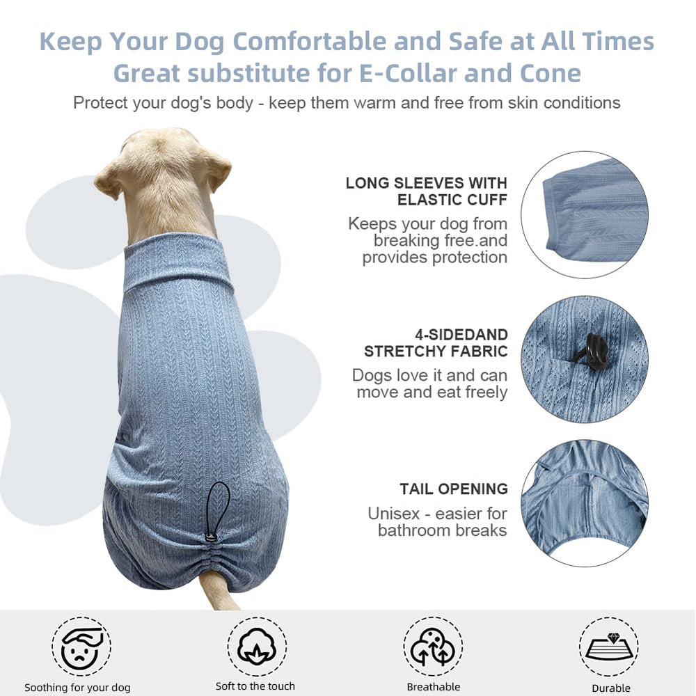 KOOGAL pyjama chien bleu – protection contre le léchage, usage quotidien.