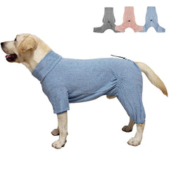 KOOGAL pyjama chien corps complet bleu pour couverture complète lors de la récupération.