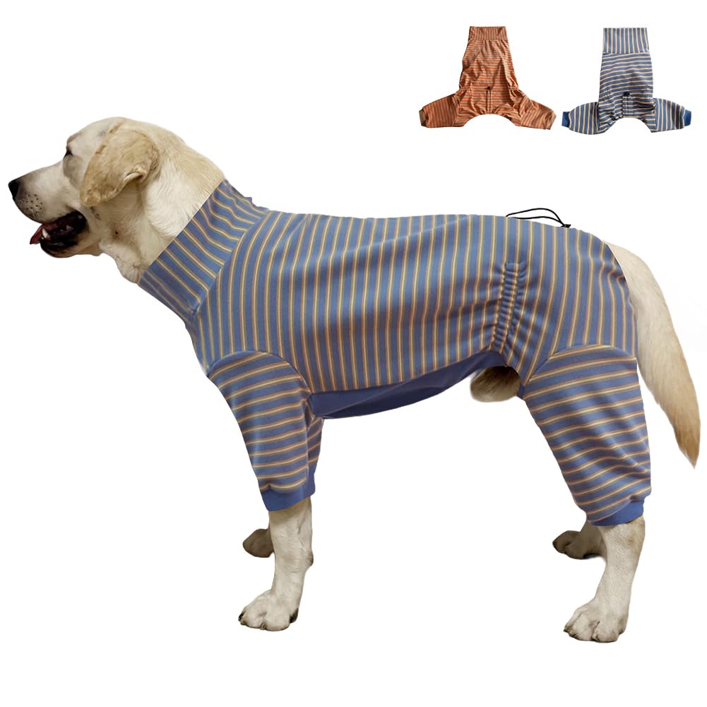 KOOGAL Pyjama Chien bleu rayures XL vue avant, douceur et couverture légère.