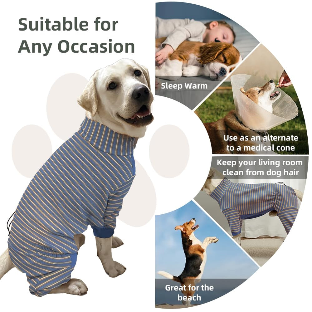 KOOGAL Pyjama Chien bleu rayures XL entretien simple et durable.