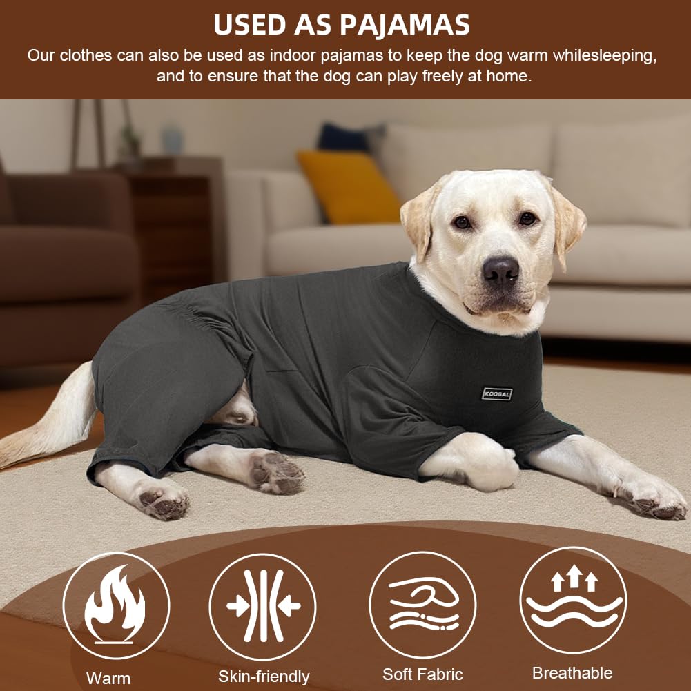 KOOGAL Pyjama Chien – taille flexible pour chiens moyens à grands.