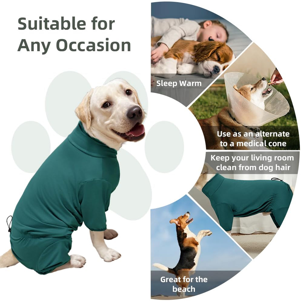 KOOGAL Pyjama Chien - Couleur vert foncé pour un style discret.