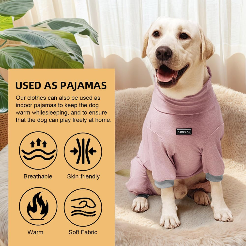 KOOGAL Pyjamas rose clair 4XL offre chaleur légère et confort.