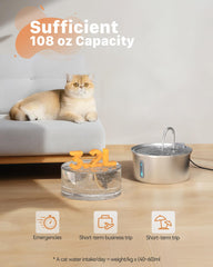 KOOGMOON fontaine chat côté vue, design compact.