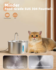 KOOGMOON fontaine chat fenêtre niveau eau, contrôle rapide.