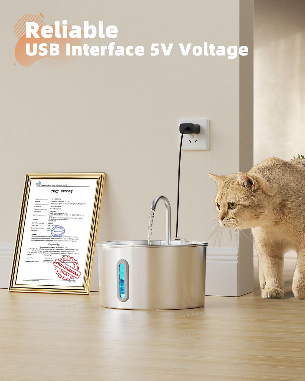KOOGMOON fontaine chat filtration quatre niveaux, eau plus pure.