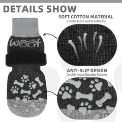 KOOLTAIL chaussettes anti-dérapantes double-face avec adhérence durable.