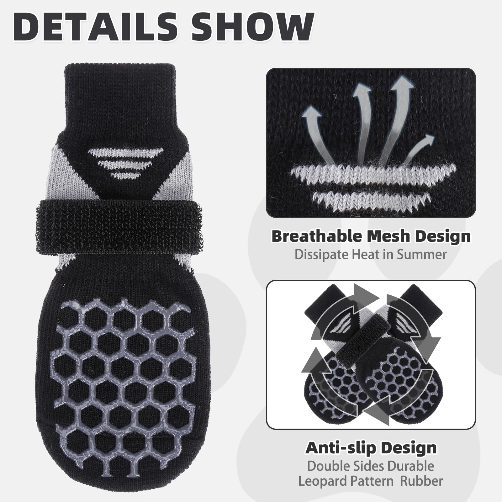 KOOLTAIL chaussettes-chien adaptation-taille: convient à diverses morphologies