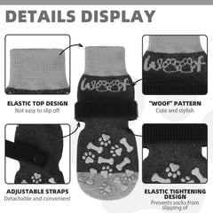 KOOLTAIL chaussettes chien confort doux tissu coton-polyester pour pieds chauds.