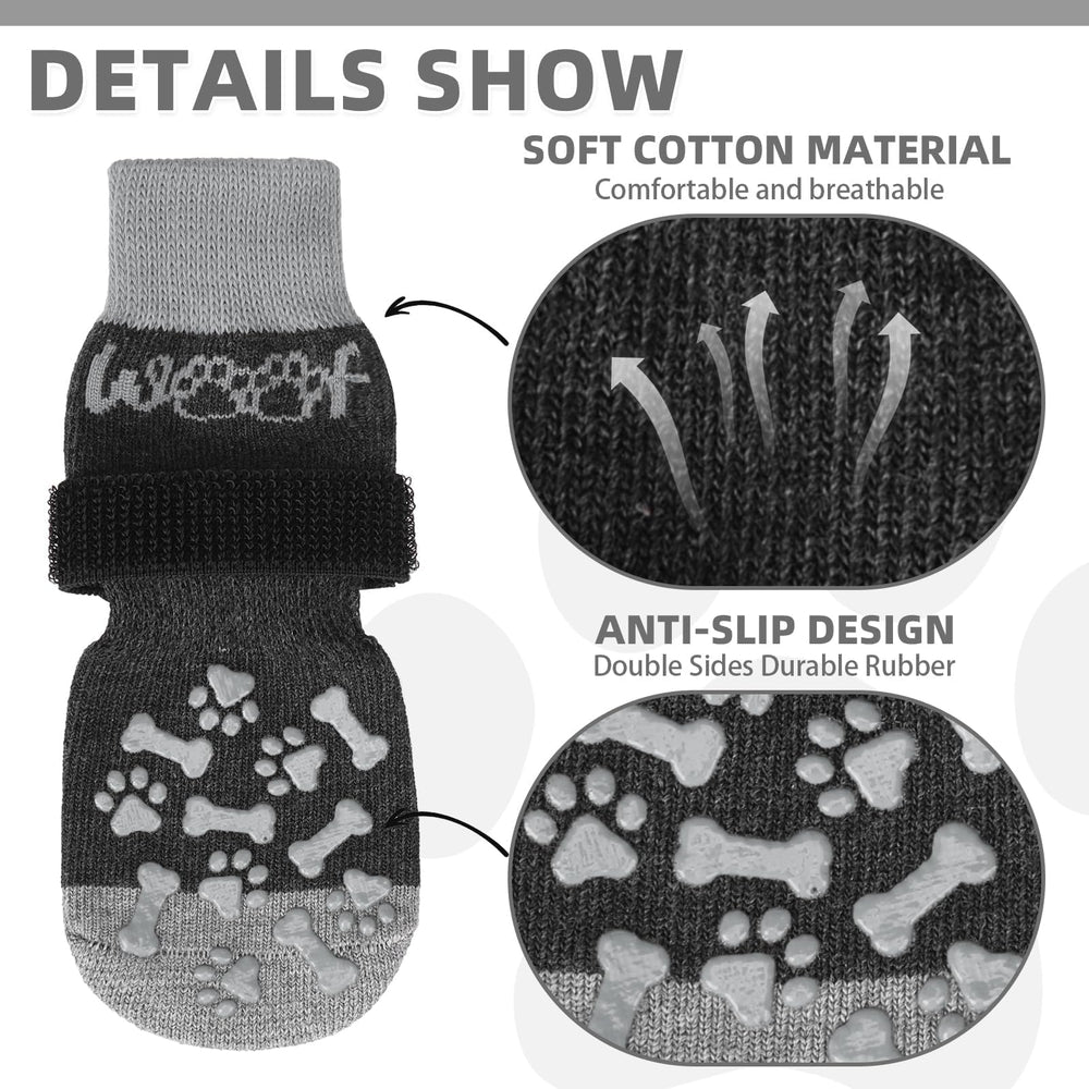 KOOLTAIL chaussettes chien grip double-face pour meilleure adhérence.