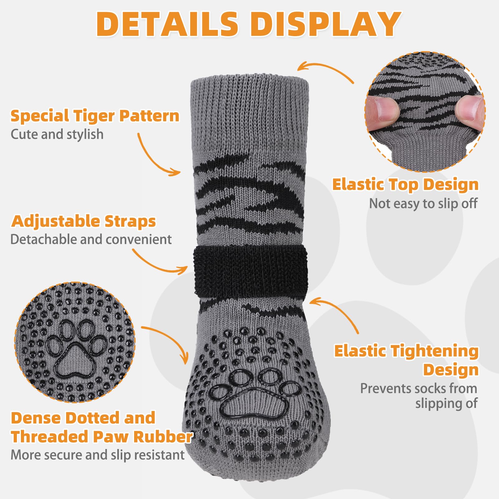 KOOLTAIL chaussettes chien tissu respirant pour le confort quotidien