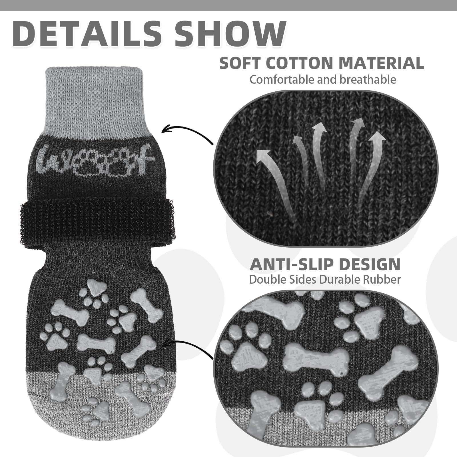 KOOLTAIL chaussettes double-face, traction sur sols lisses.