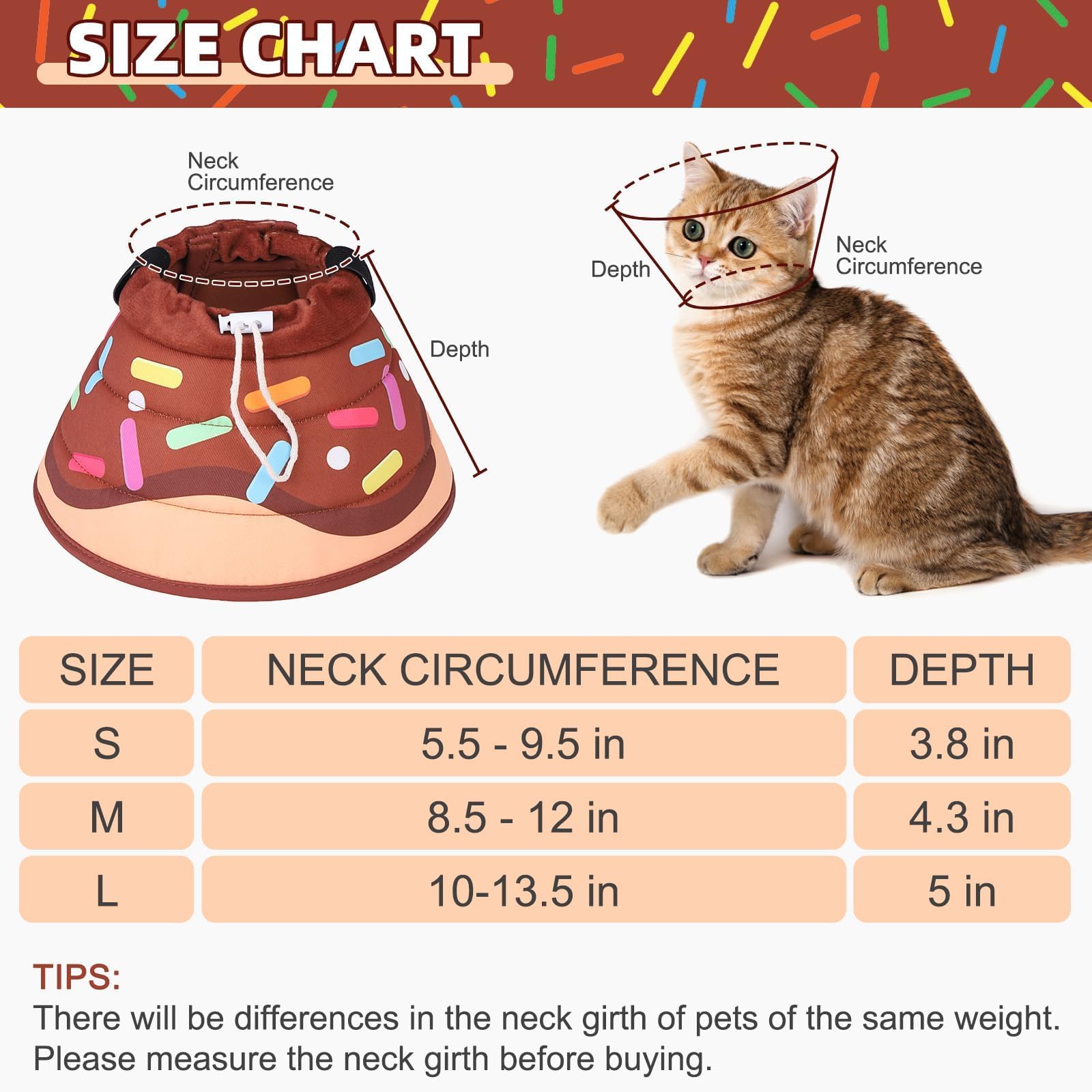 KOOLTAIL cone réversible imprimé donuts, personnalisation selon l'humeur