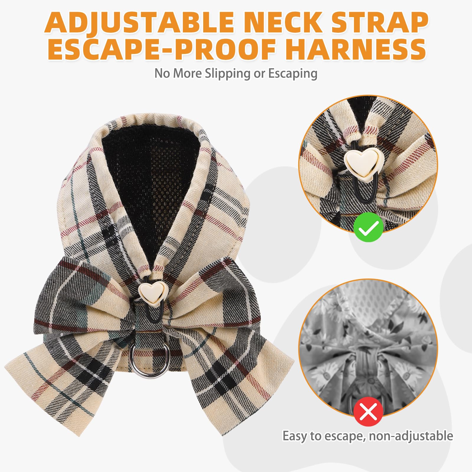 Kooltail ensemble harnais et laisse beige, solution pratique et légère.