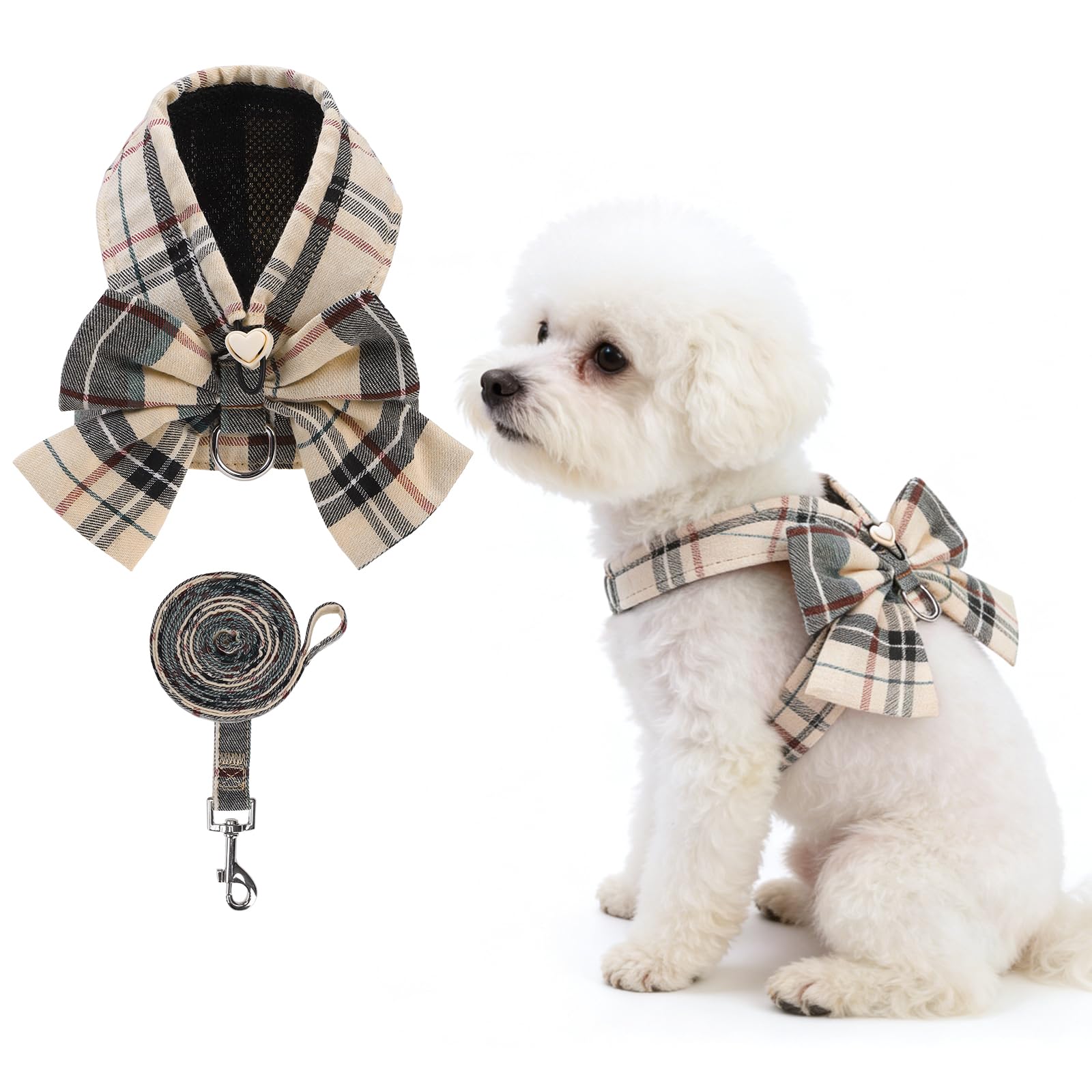 Kooltail harnais petit chien avec noeud, design élégant et confortable.