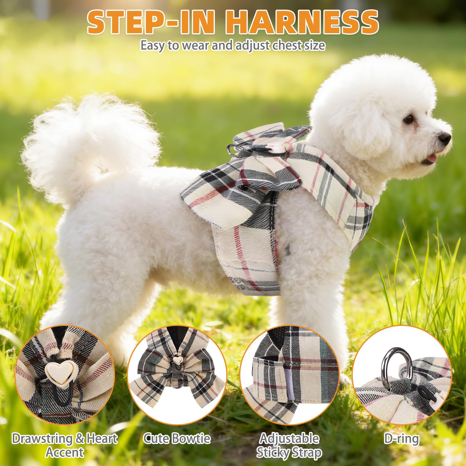 Kooltail harnais petit chien mesh doux, rembourrage confortable.