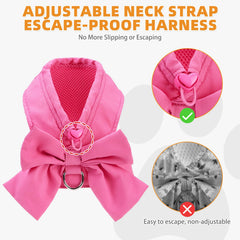KOOLTAIL harnais mesh doux rose rembourré, confort quotidien lors des balades.