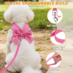 KOOLTAIL laisse petit chien de 59 cm rose, longueur idéale pour le contrôle en douceur.