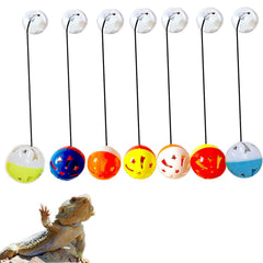 Boules sonores Koomduk avec cloche et ventouse pour reptile, stimulation ludique.