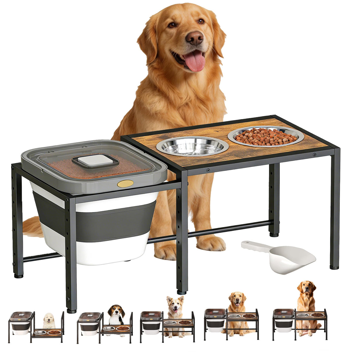 koozuuyk bol elevé pour chien grande taille, pratique et ergonomique.