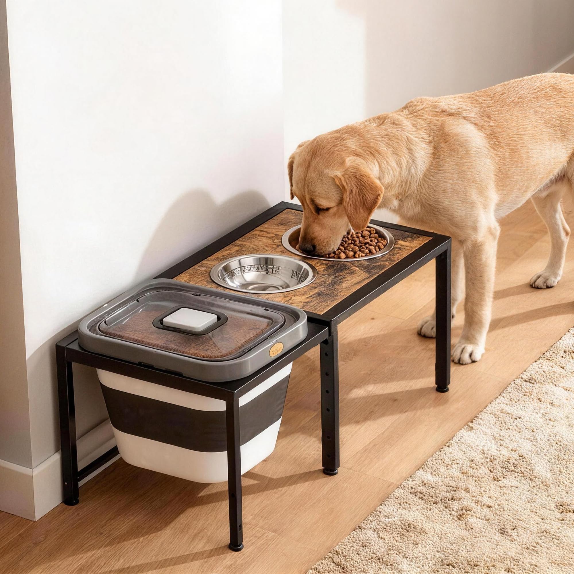 koozuuyk ensemble aliments et eau parfait pour chiens grands.