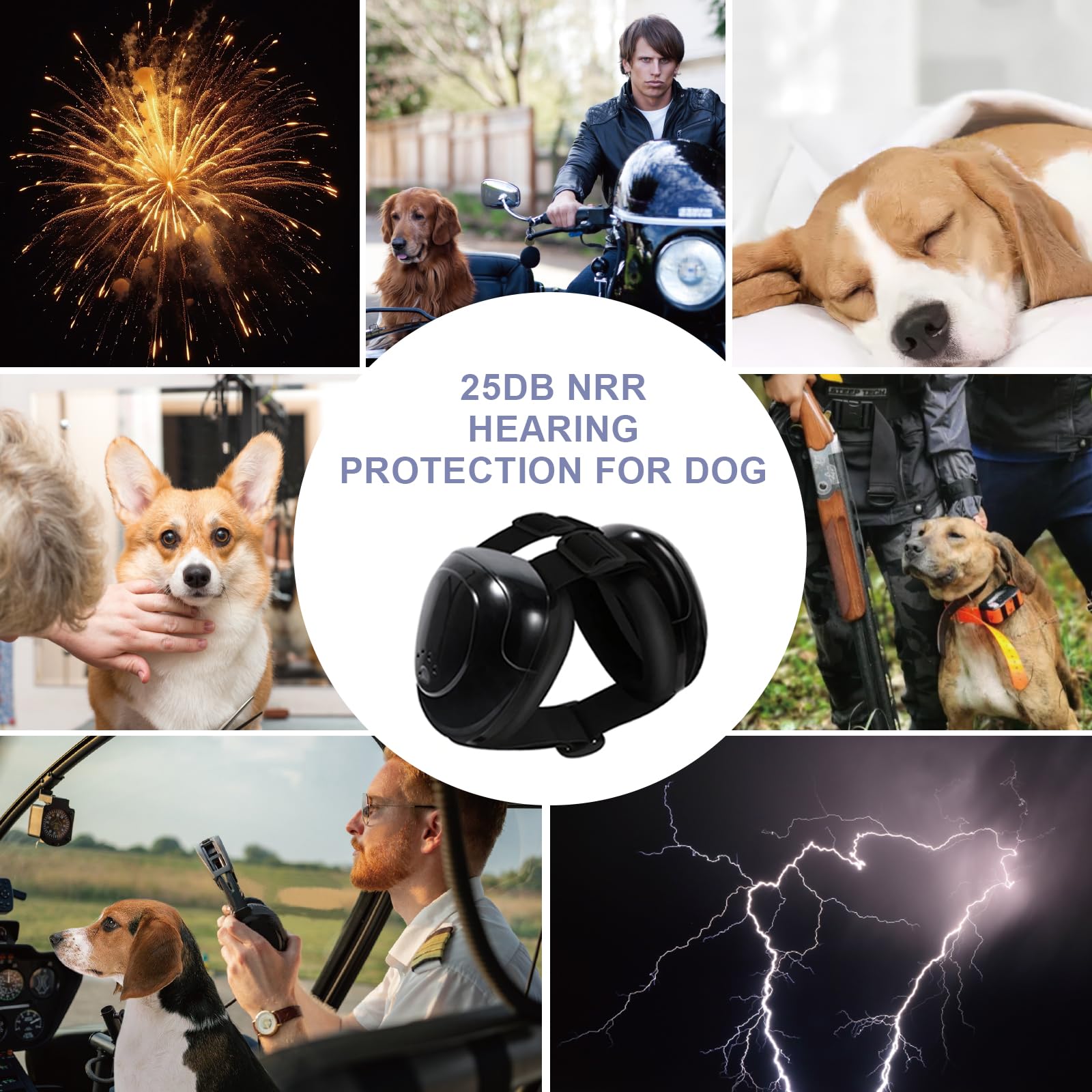 Protection légère des oreilles pour chien avec coque plastique, pratique au quotidien.