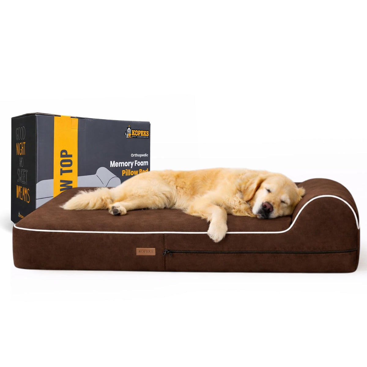 KOPEKS lit-chien-memoire-orthopedique-avant: soutien articulaire durable et confort.