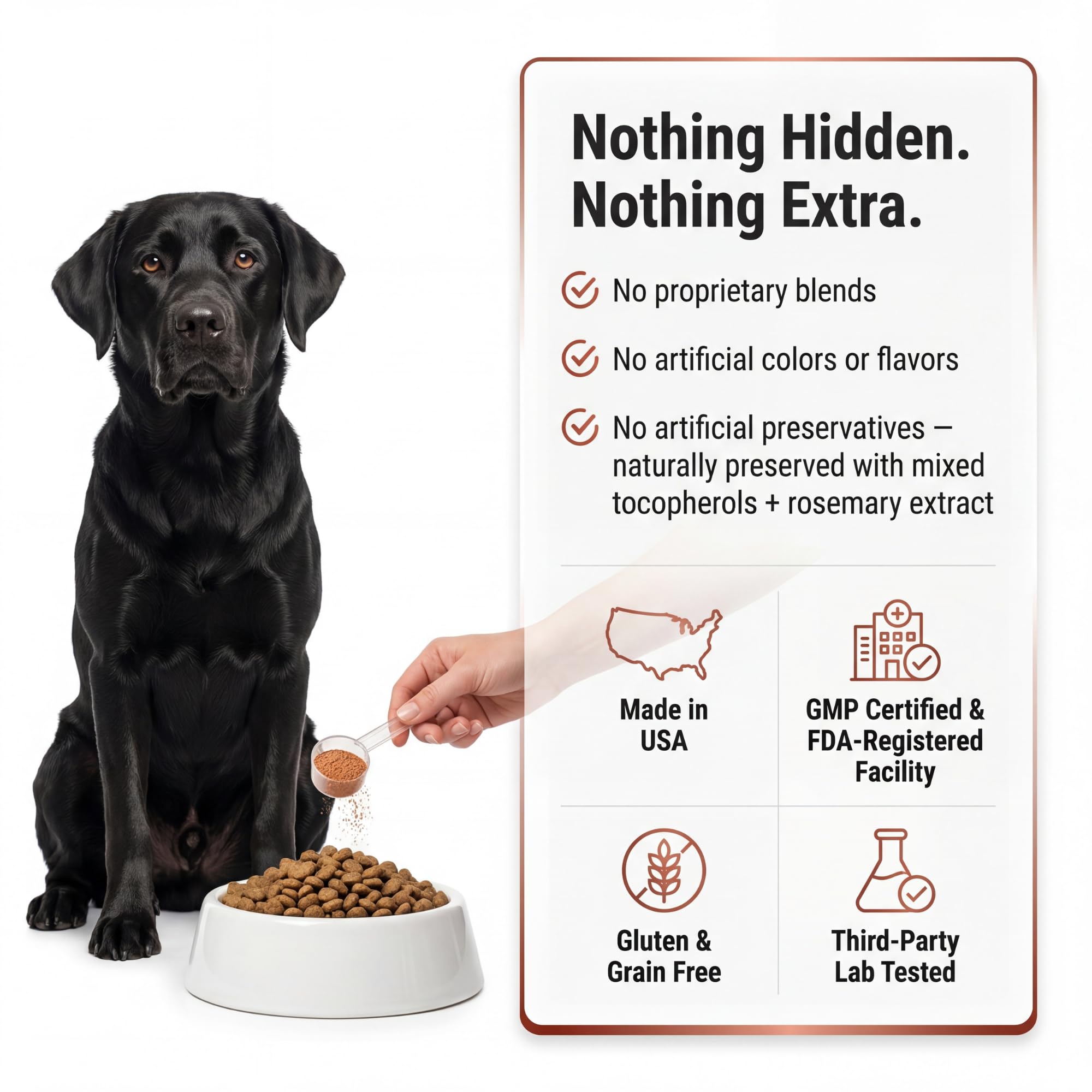Kopo poudre multivitamine pour chien, peau et poil sains grâce aux acides gras.
