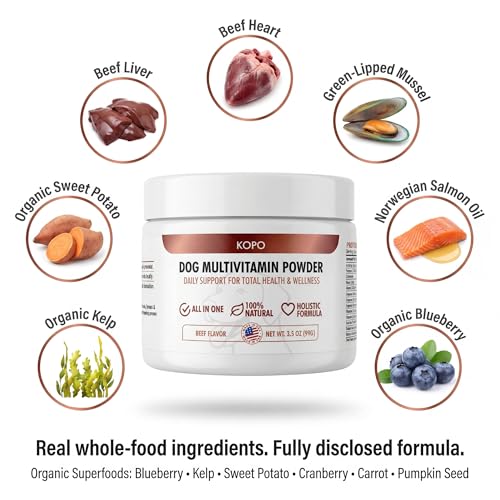Kopo poudre multivitamine pour chien, texture fine qui se mélange bien.