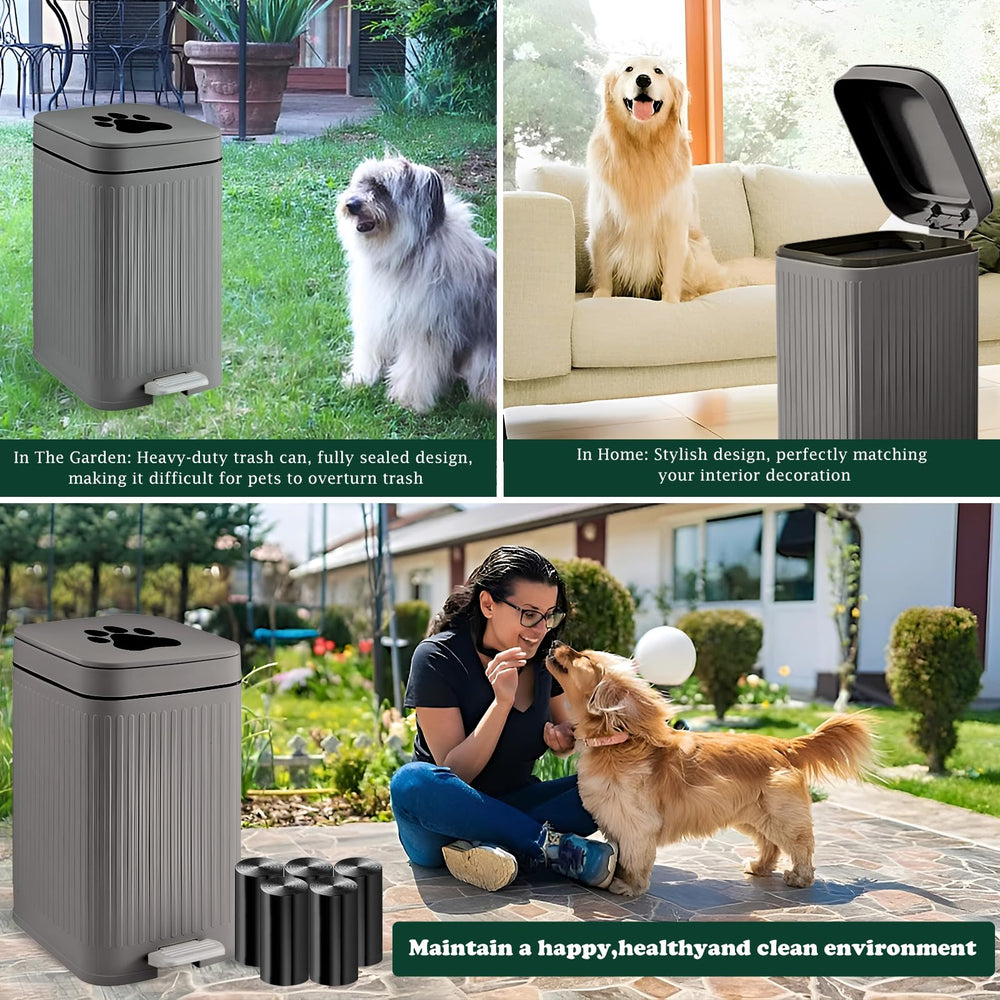 Kopuncare Poubelle Chiens Gris, design moderne pour extérieur et intérieur.