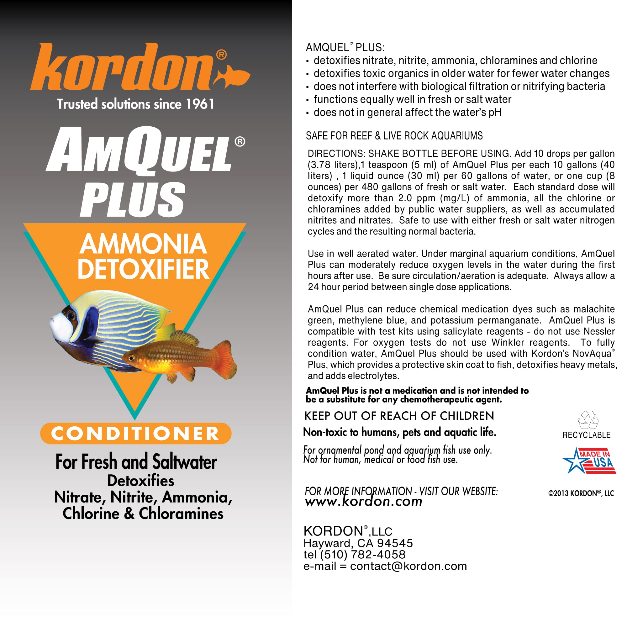 Kordon AmQuel Plus emballage pratique facilitant le dosage.