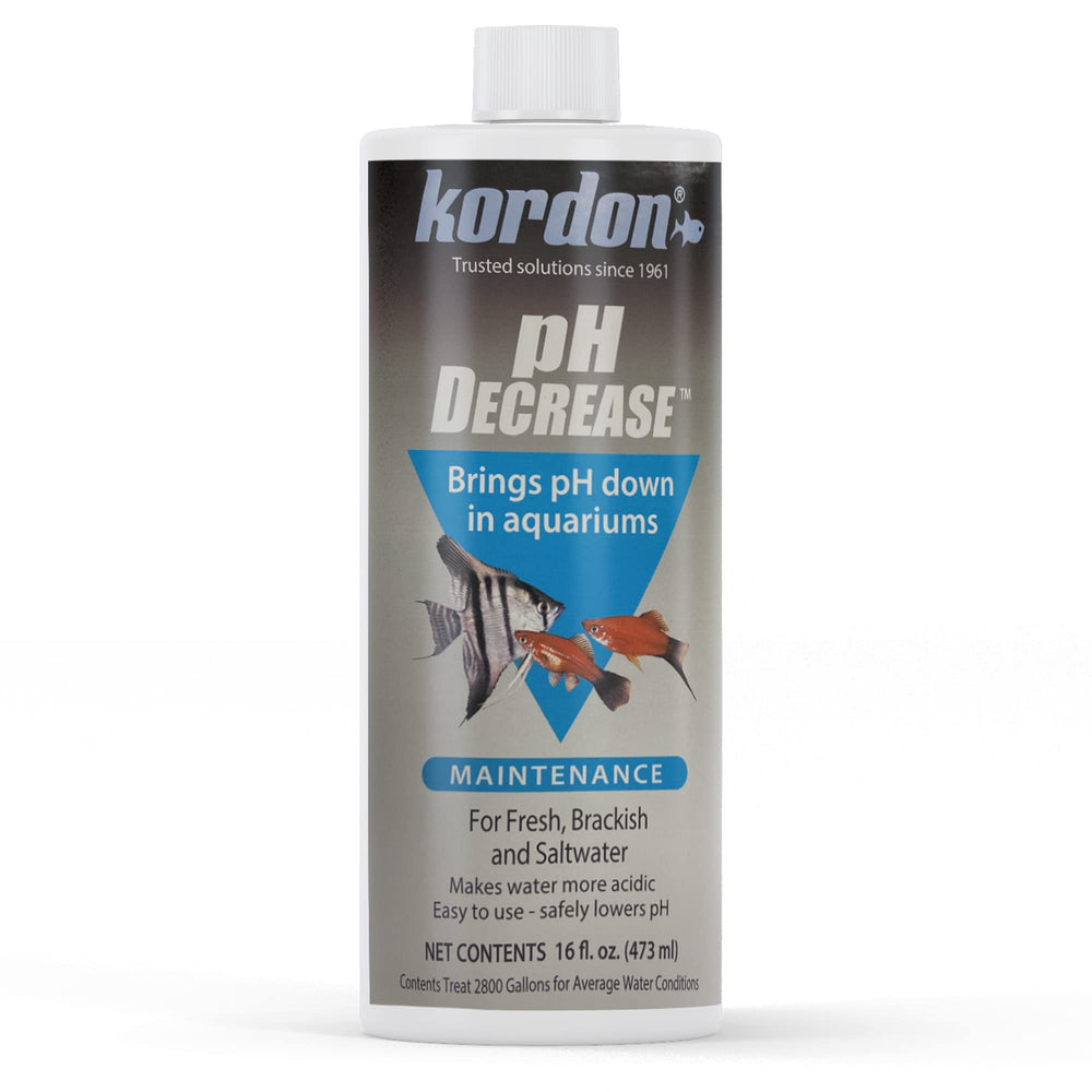 Flacon KORDON – diminution du pH pour aquarium, ajustement précis pour un habitat sain.