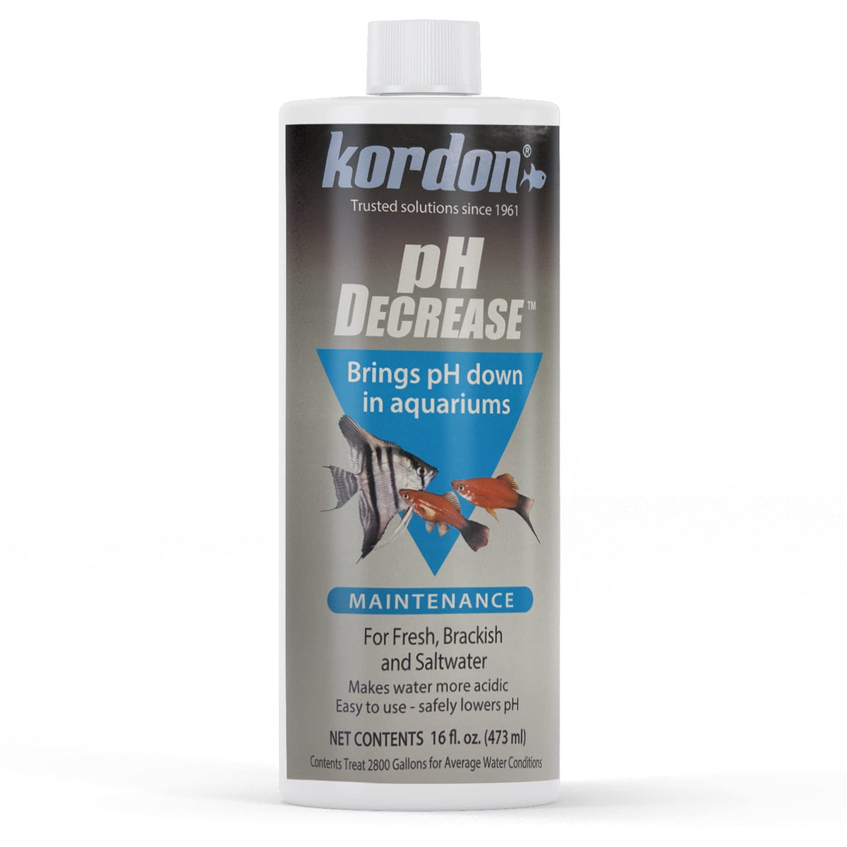 Flacon KORDON – diminution du pH pour aquarium, ajustement précis pour un habitat sain.