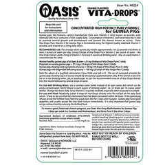 Kordon Oasis Vita-Drops: utilisation quotidienne dans l'eau du cochon d'Inde.