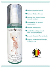 Kotomoda Shampoing Probiotique, mousse légère prête à nettoyer en douceur le pelage.
