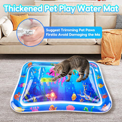 kowgical tapis eau chat mouvement des poissons, session de jeu intérieure/extérieure