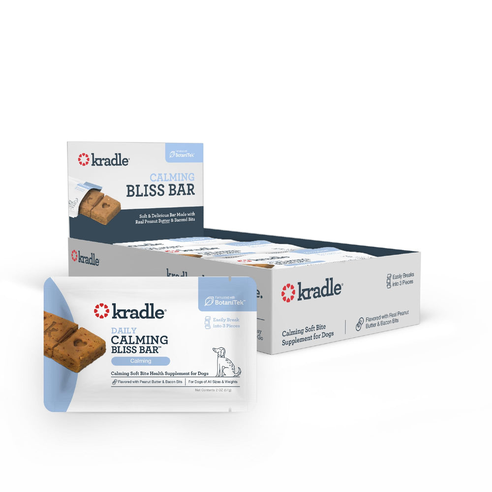 Kradle Bliss Bars emballage pratique, emporter lors de promenades pour chien détendu