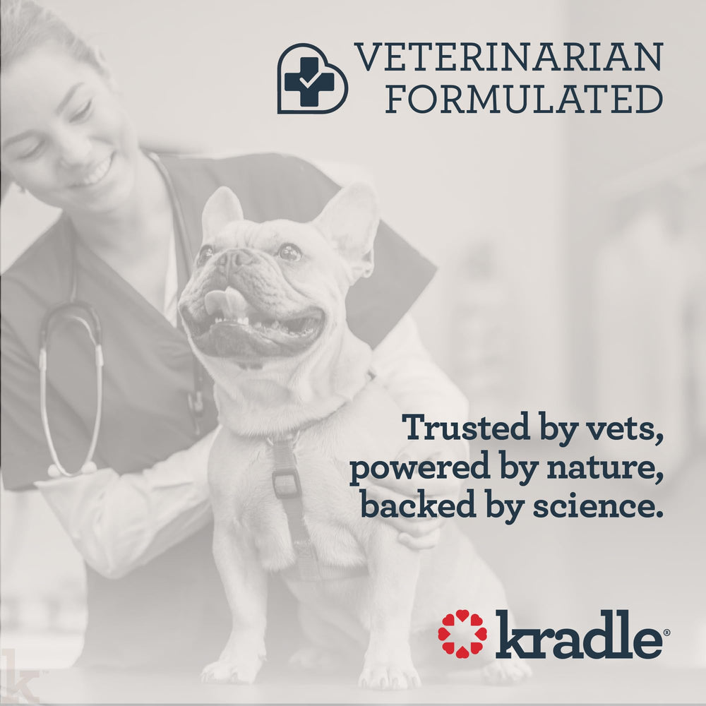 Kradle mélange botanitek, chien rassuré après ingestion.
