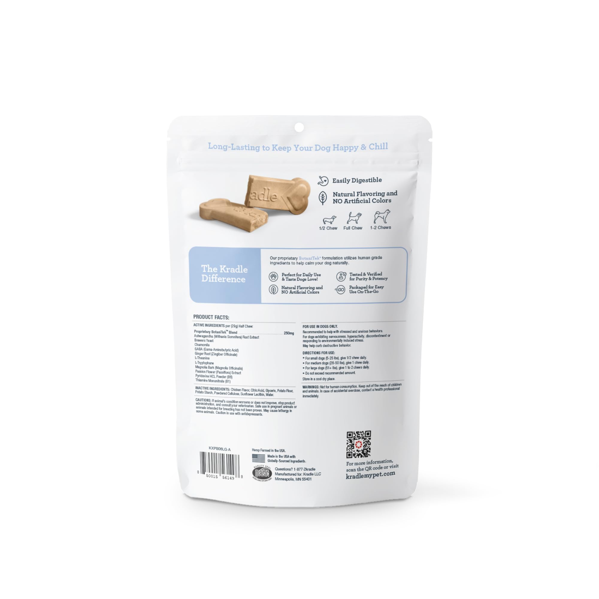 Kradle Chillers – ingrédients BotaniTek naturels et de qualité.
