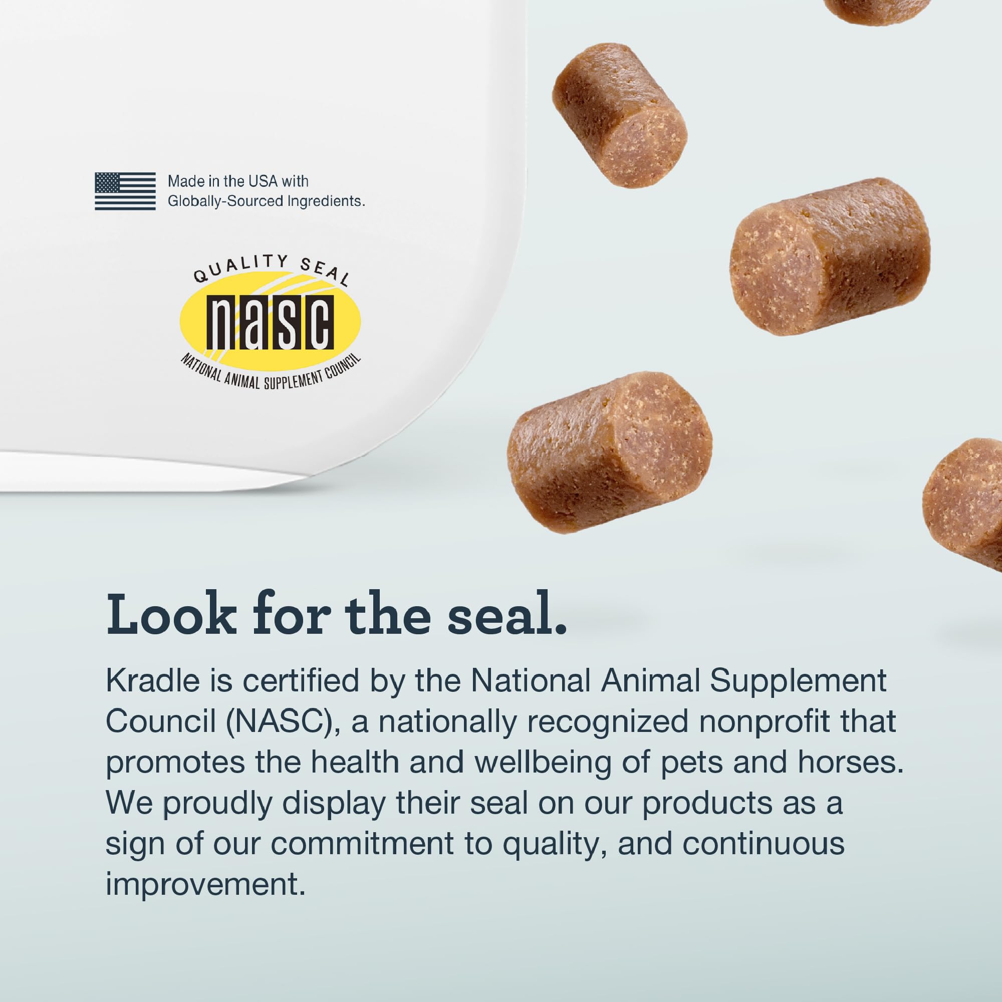 Dosage simplifié Kradle, ajusté selon le poids du chien.